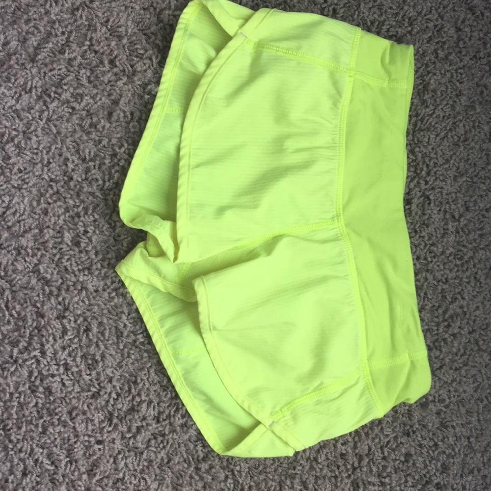 Neon yellow ivivva shorts